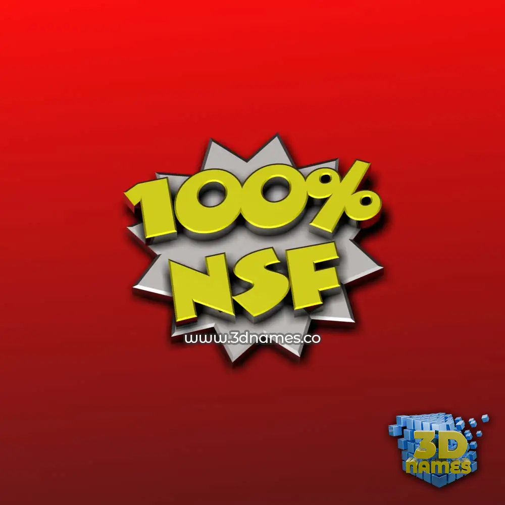 nsf in 100 Percent style - 3D name wallpaper