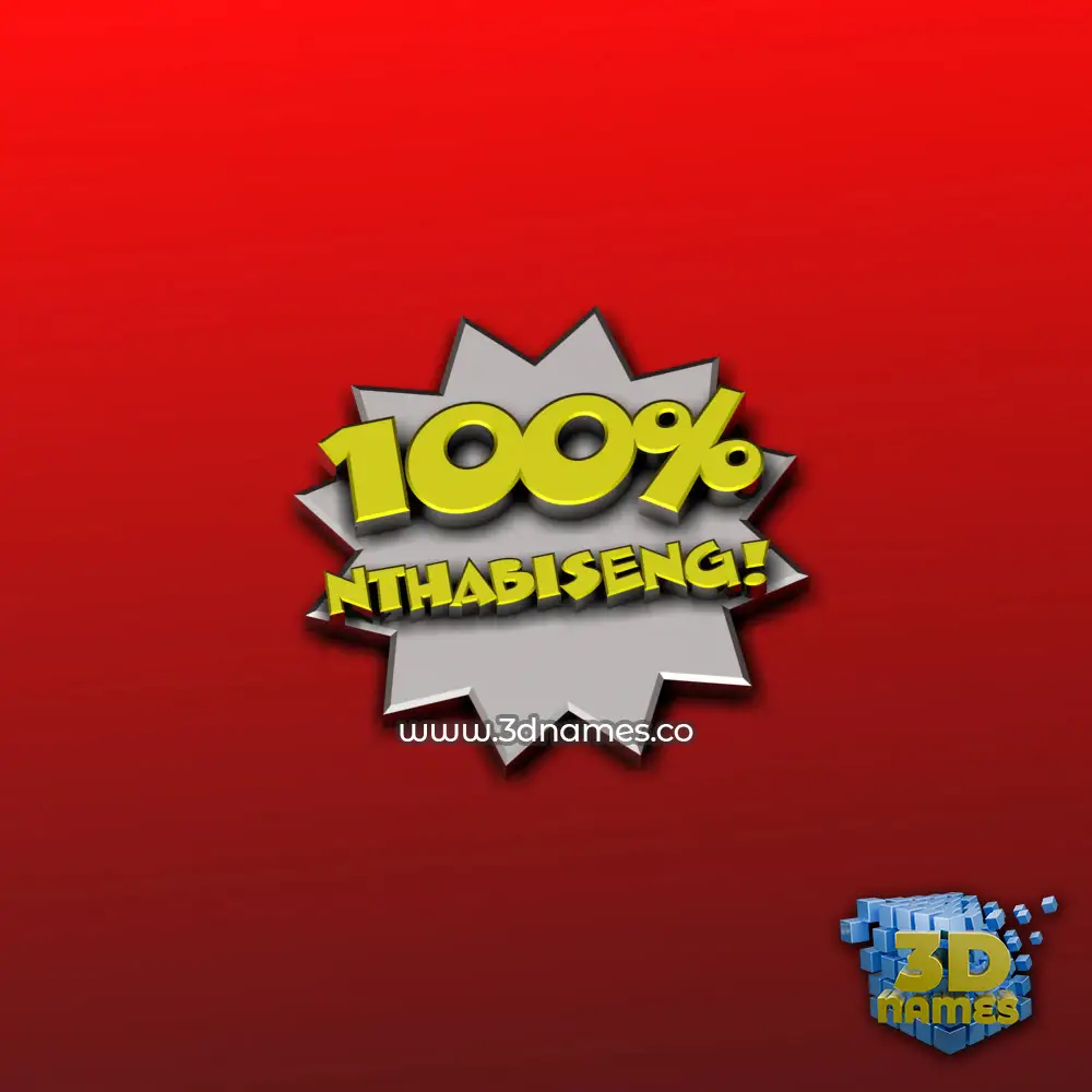 nthabiseng in 100 Percent style - 3D name wallpaper