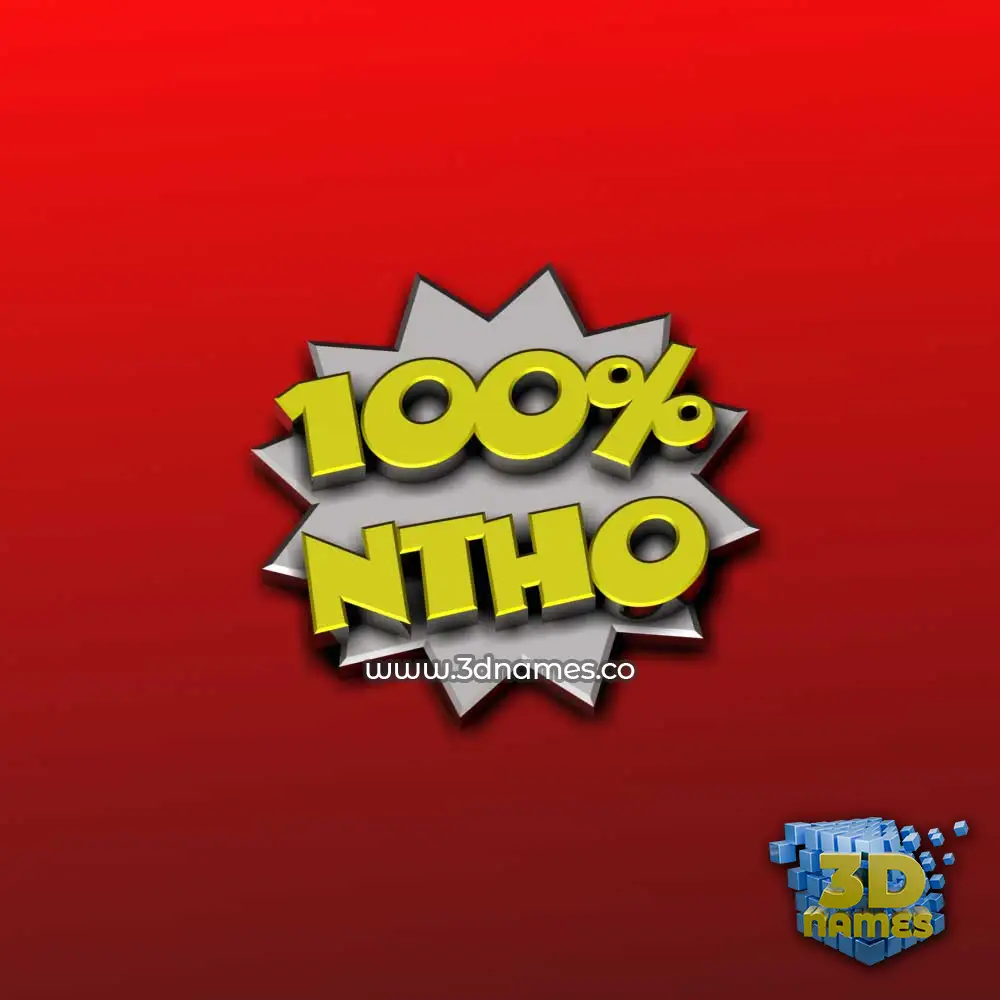 ntho in 100 Percent style - 3D name wallpaper