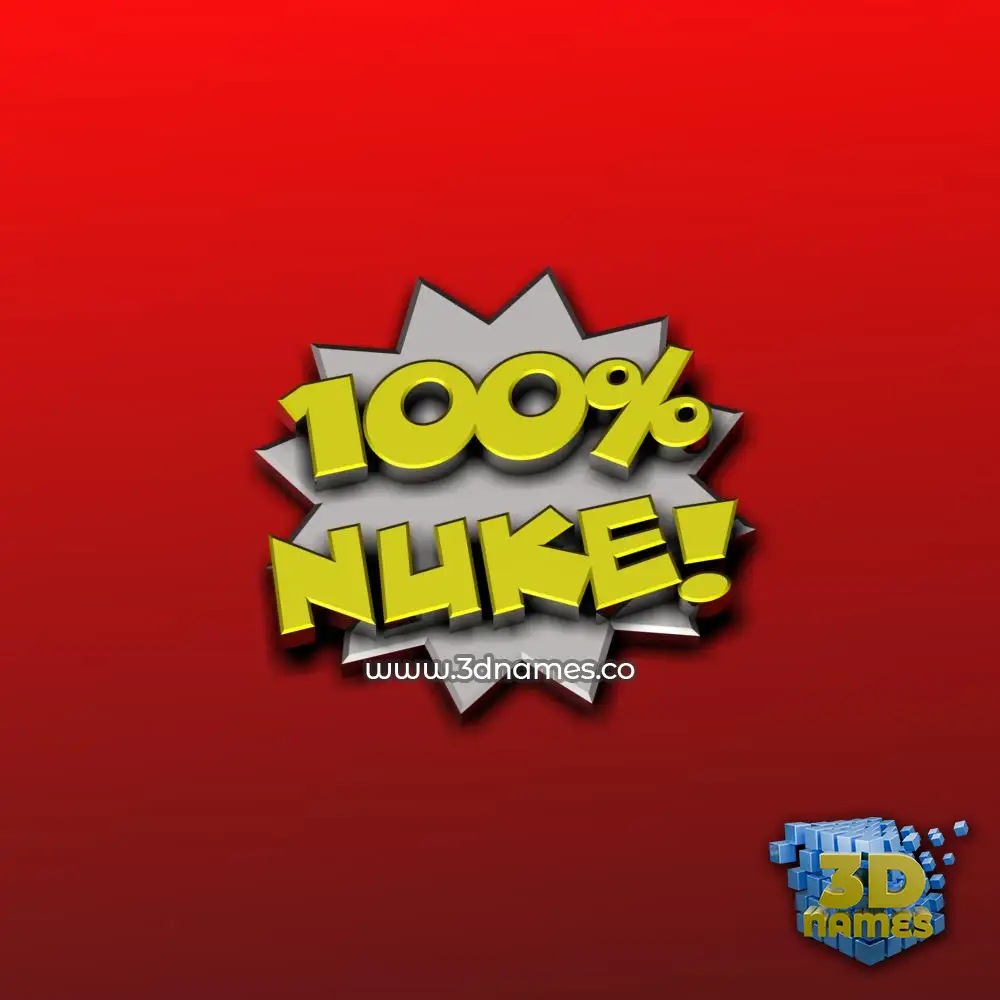 nuke in 100 Percent style - 3D name wallpaper