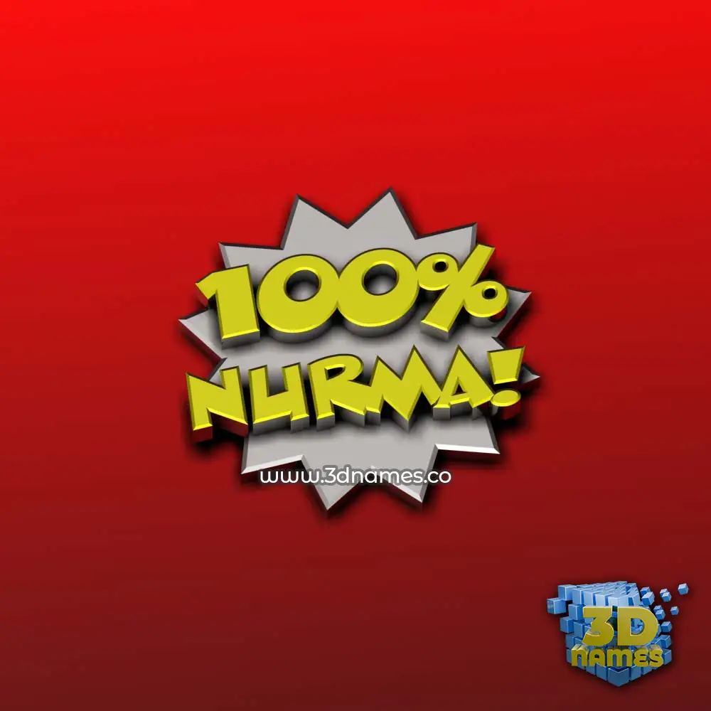 nurma in 100 Percent style - 3D name wallpaper