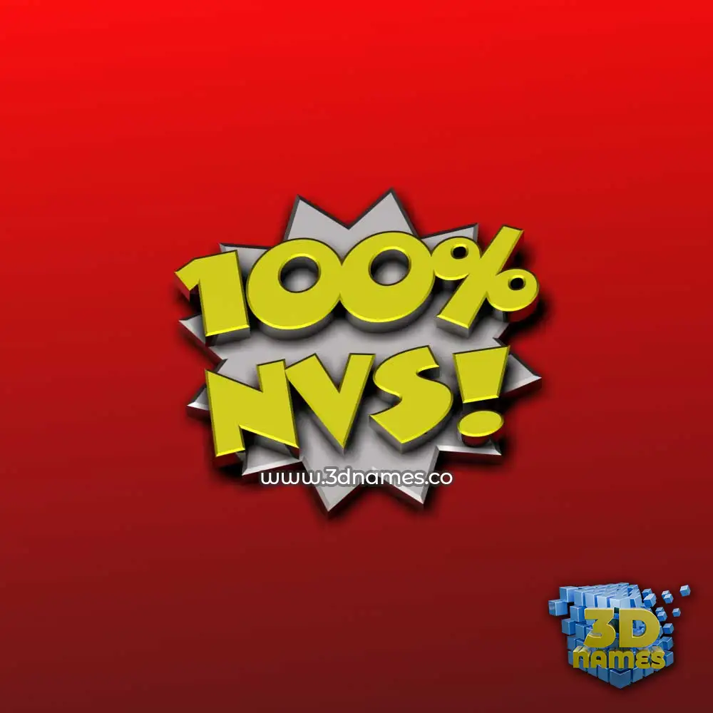 nvs in 100 Percent style - 3D name wallpaper