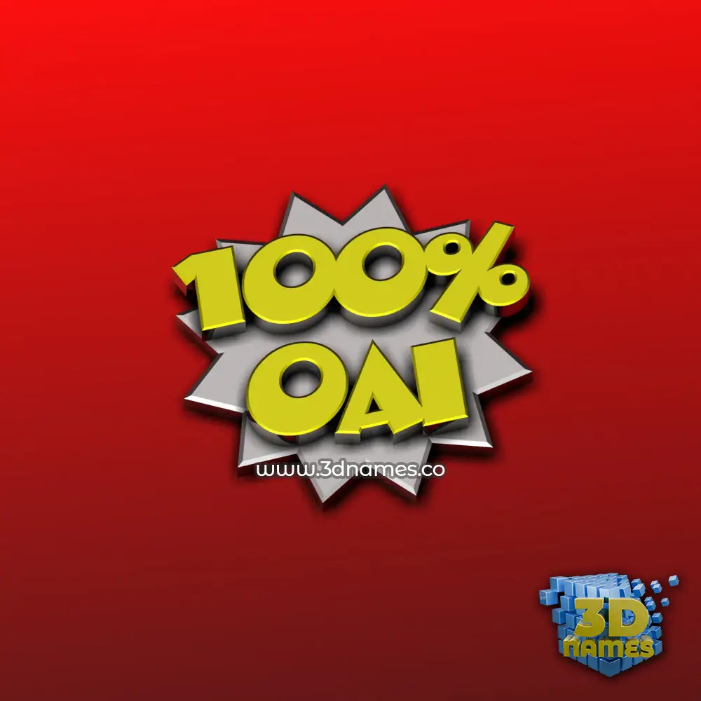 oai in 100 Percent style - 3D name wallpaper
