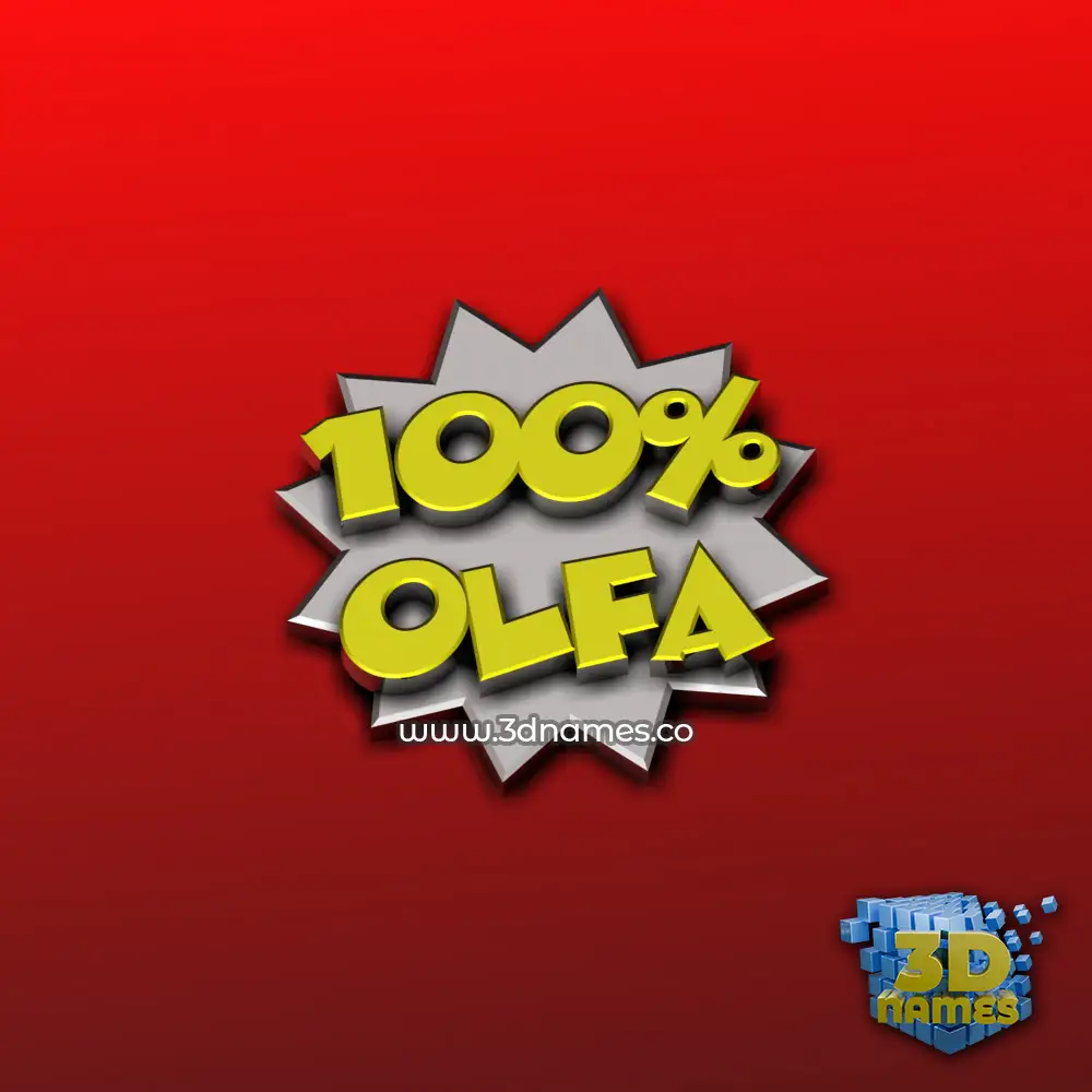olfa in 100 Percent style - 3D name wallpaper