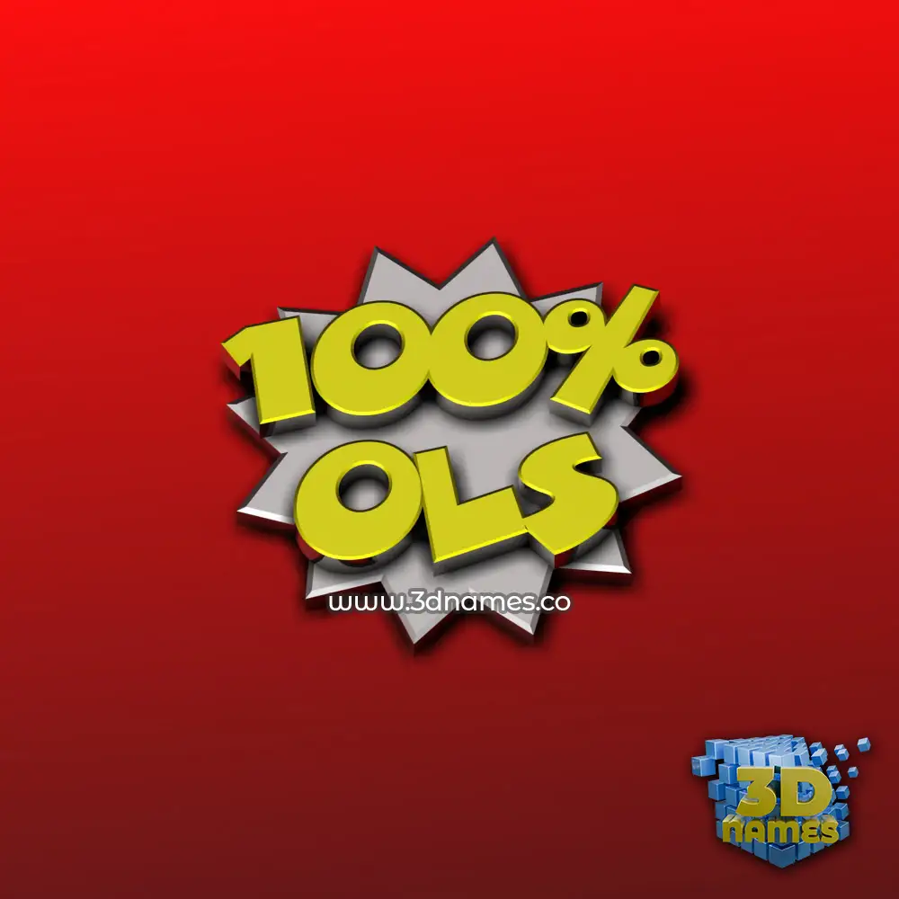 ols in 100 Percent style - 3D name wallpaper