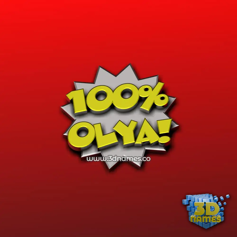 olya in 100 Percent style - 3D name wallpaper