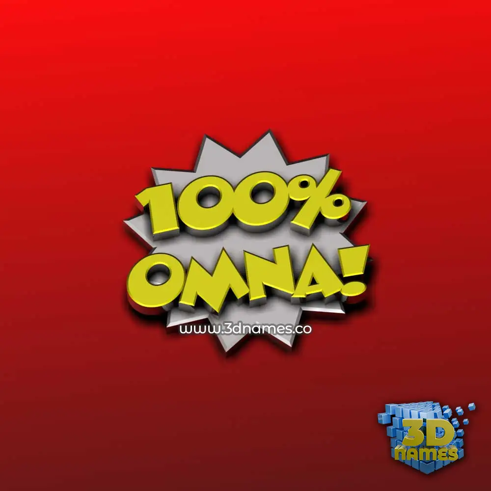 omna in 100 Percent style - 3D name wallpaper