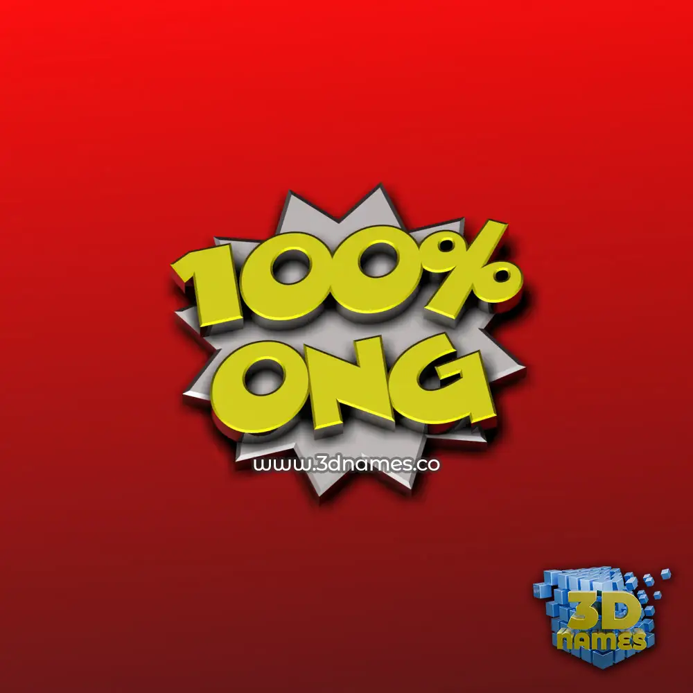 ong in 100 Percent style - 3D name wallpaper