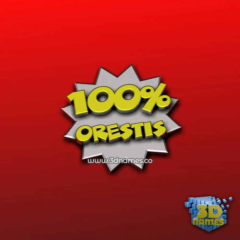 orestis in 100 Percent style - 3D name wallpaper