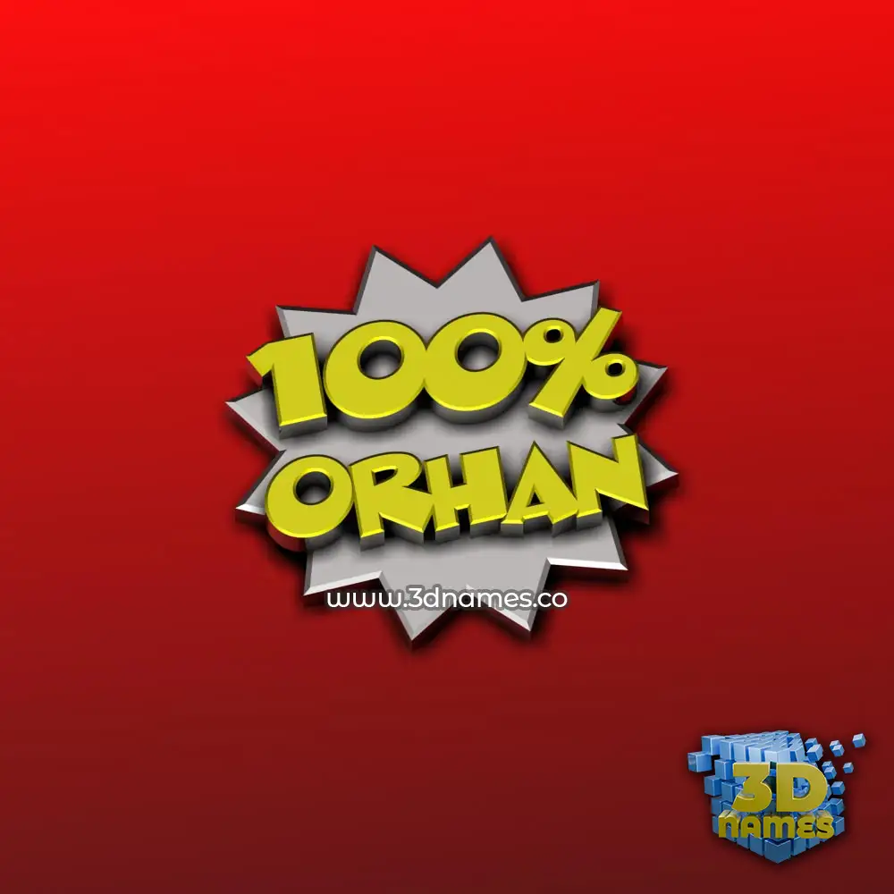 orhan in 100 Percent style - 3D name wallpaper