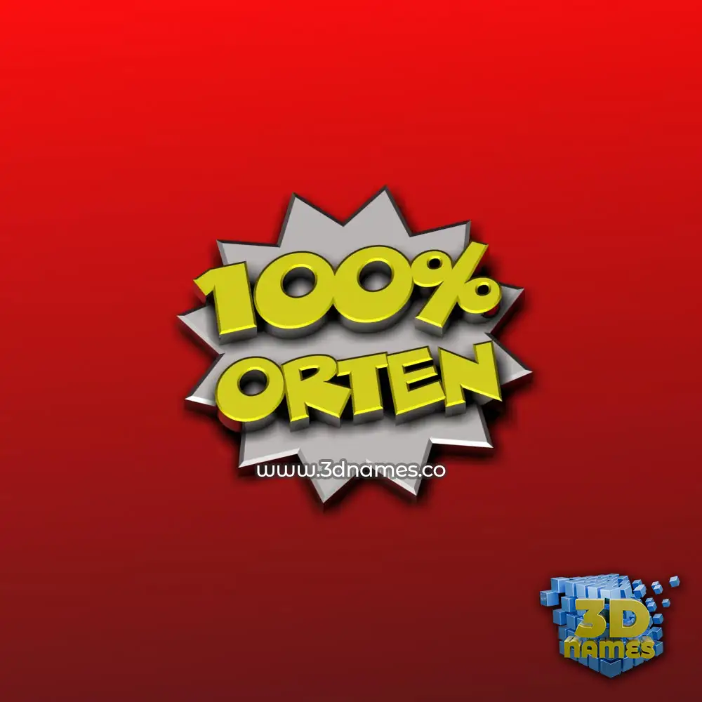 orten in 100 Percent style - 3D name wallpaper