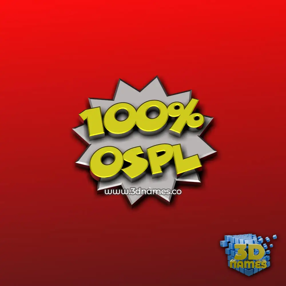 ospl in 100 Percent style - 3D name wallpaper