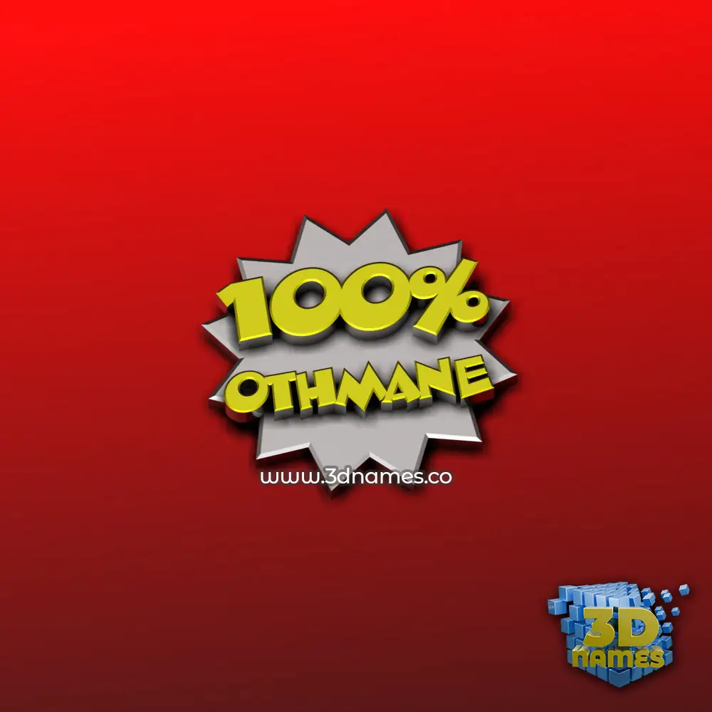 othmane in 100 Percent style - 3D name wallpaper