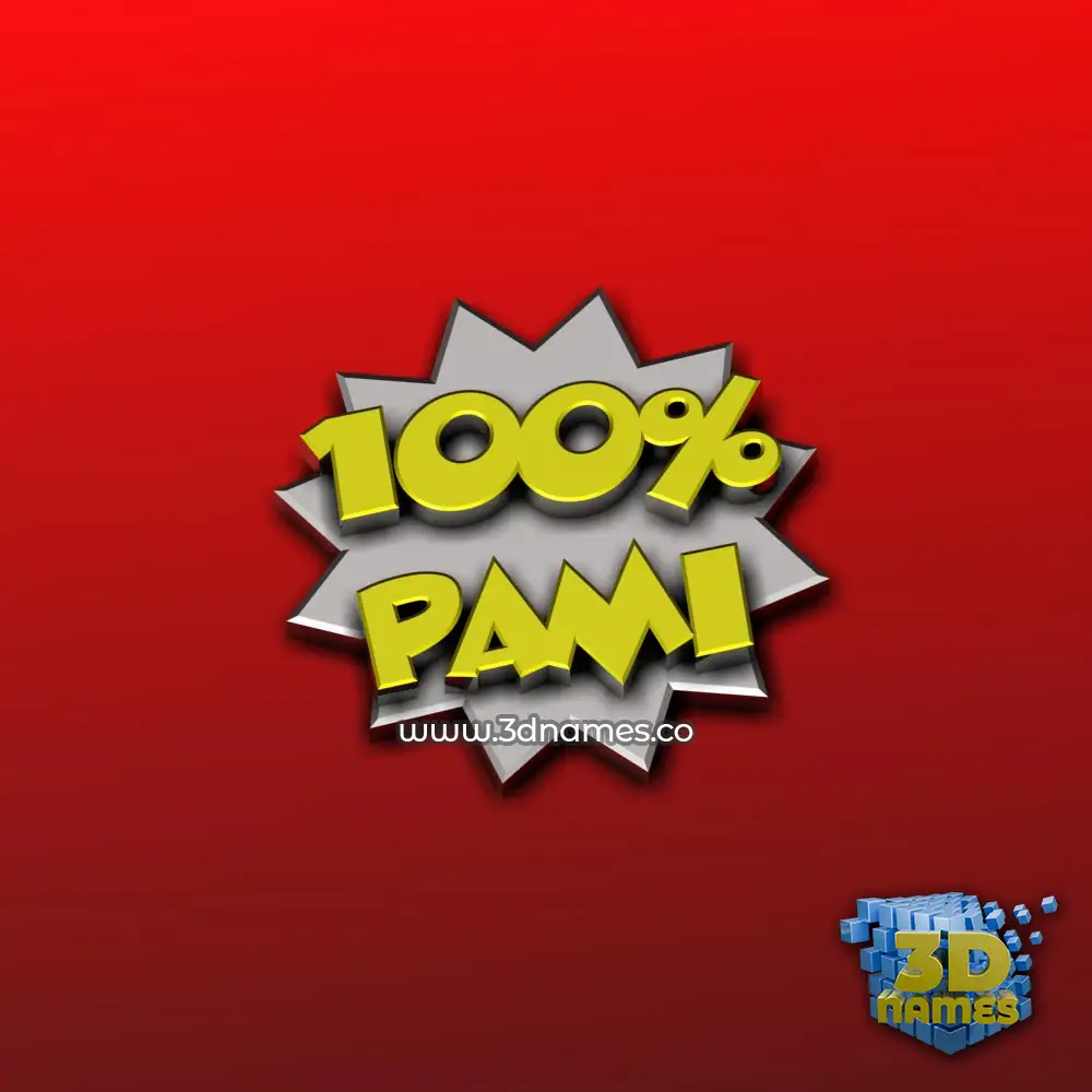 pami in 100 Percent style - 3D name wallpaper