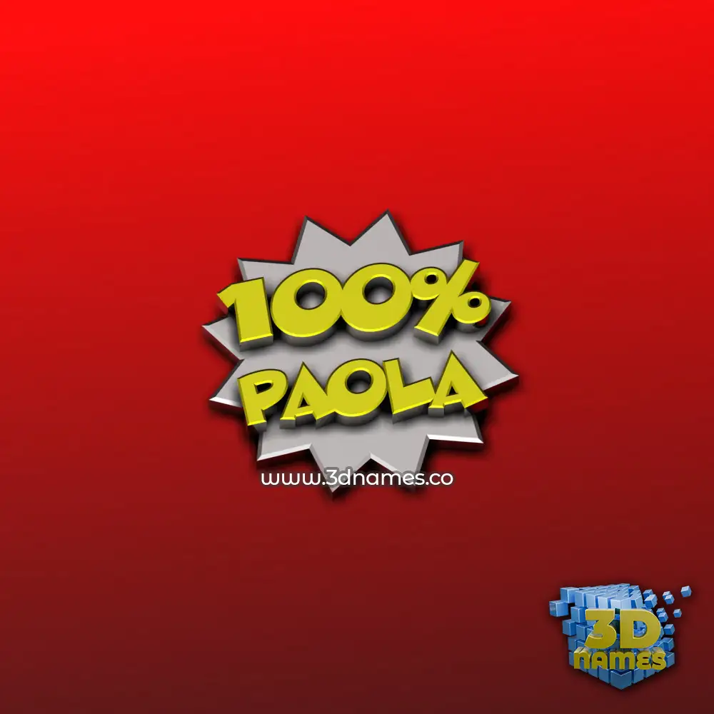 paola in 100 Percent style - 3D name wallpaper