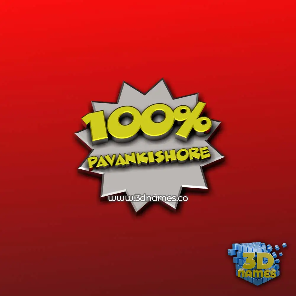 pavankishore in 100 Percent style - 3D name wallpaper
