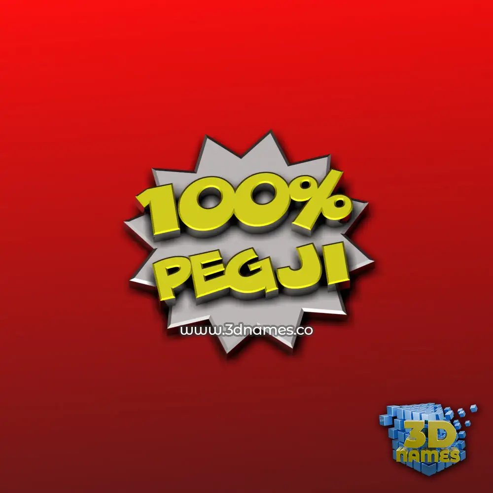 pegji in 100 Percent style - 3D name wallpaper
