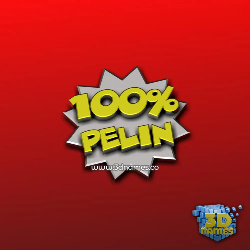 pelin in 100 Percent style - 3D name wallpaper