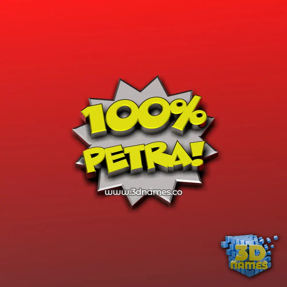 petra in 100 Percent style - 3D name wallpaper