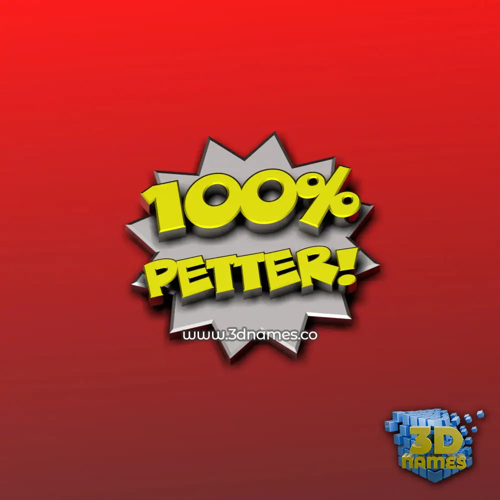 petter in 100 Percent style - 3D name wallpaper
