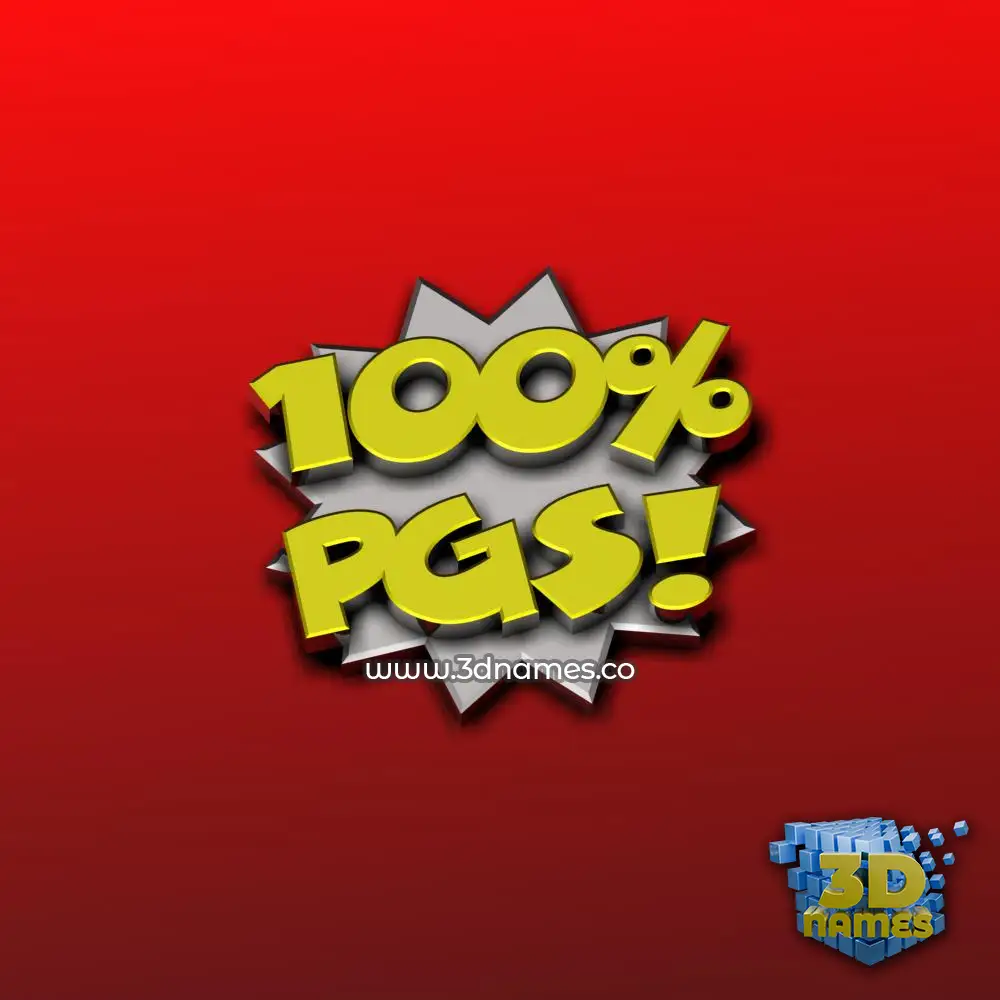 pgs in 100 Percent style - 3D name wallpaper