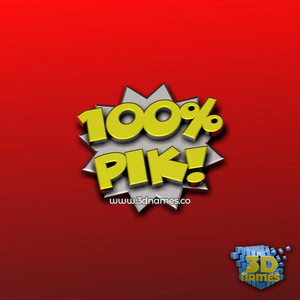 pik in 100 Percent style - 3D name wallpaper