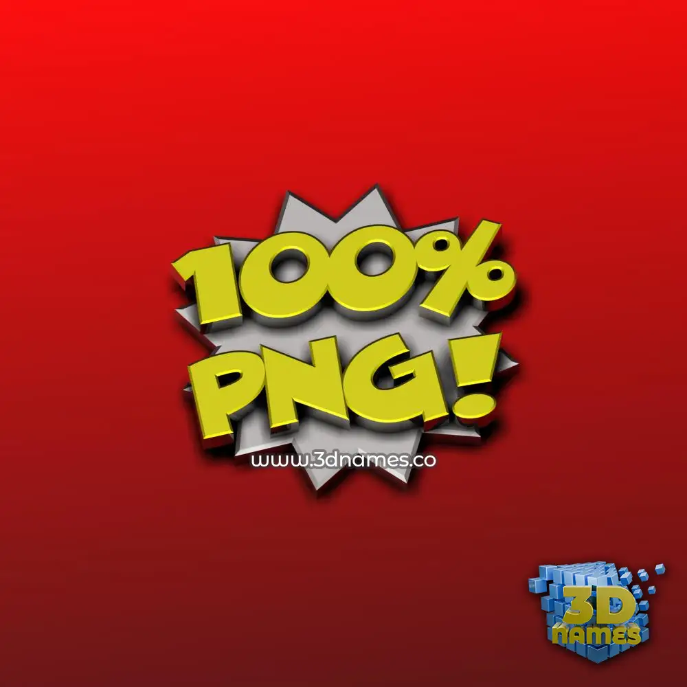 png in 100 Percent style - 3D name wallpaper