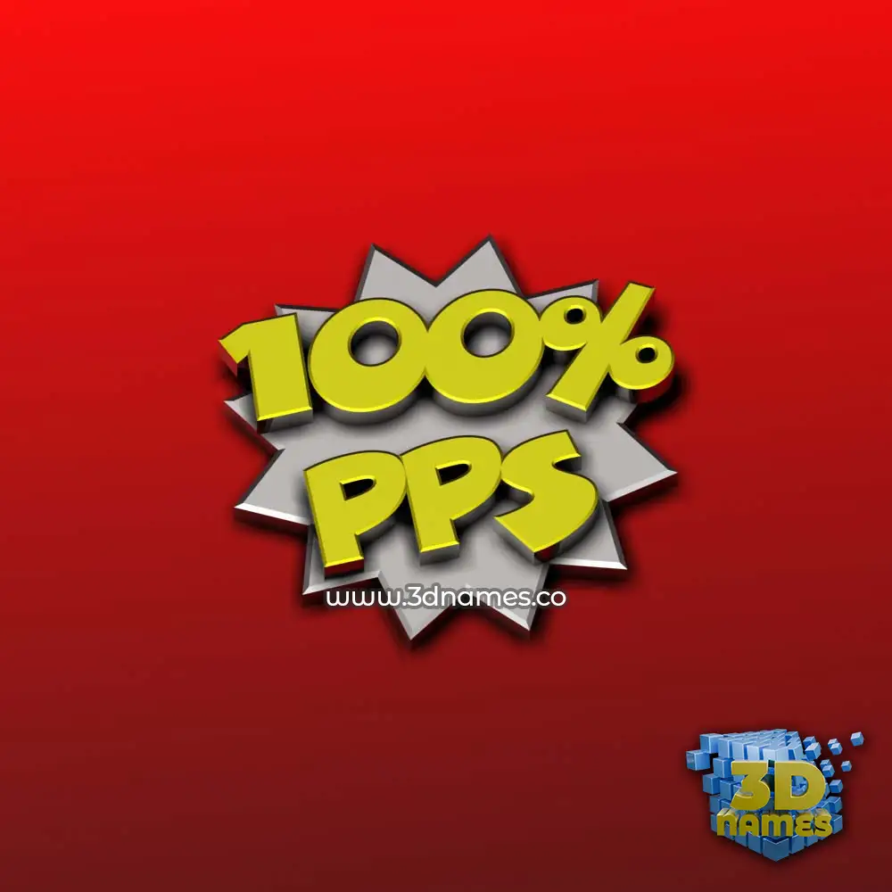pps in 100 Percent style - 3D name wallpaper