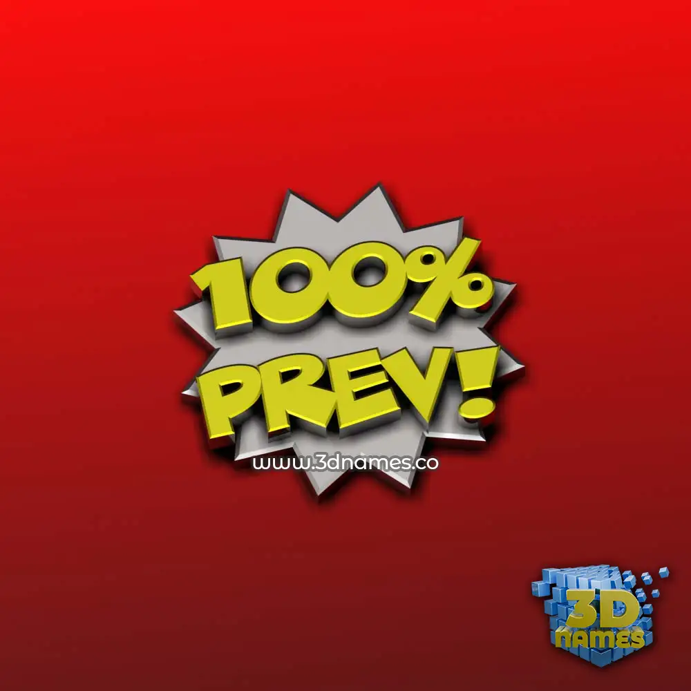 prev in 100 Percent style - 3D name wallpaper