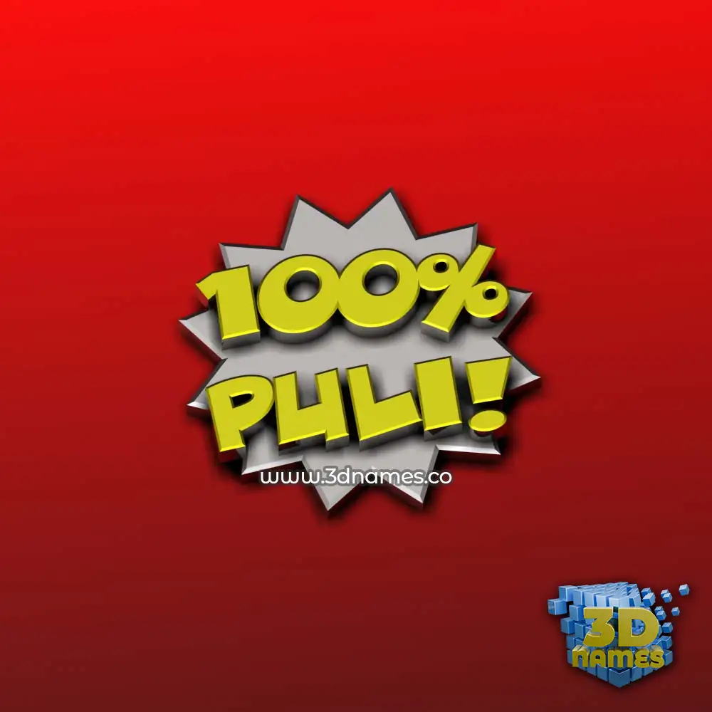 puli in 100 Percent style - 3D name wallpaper