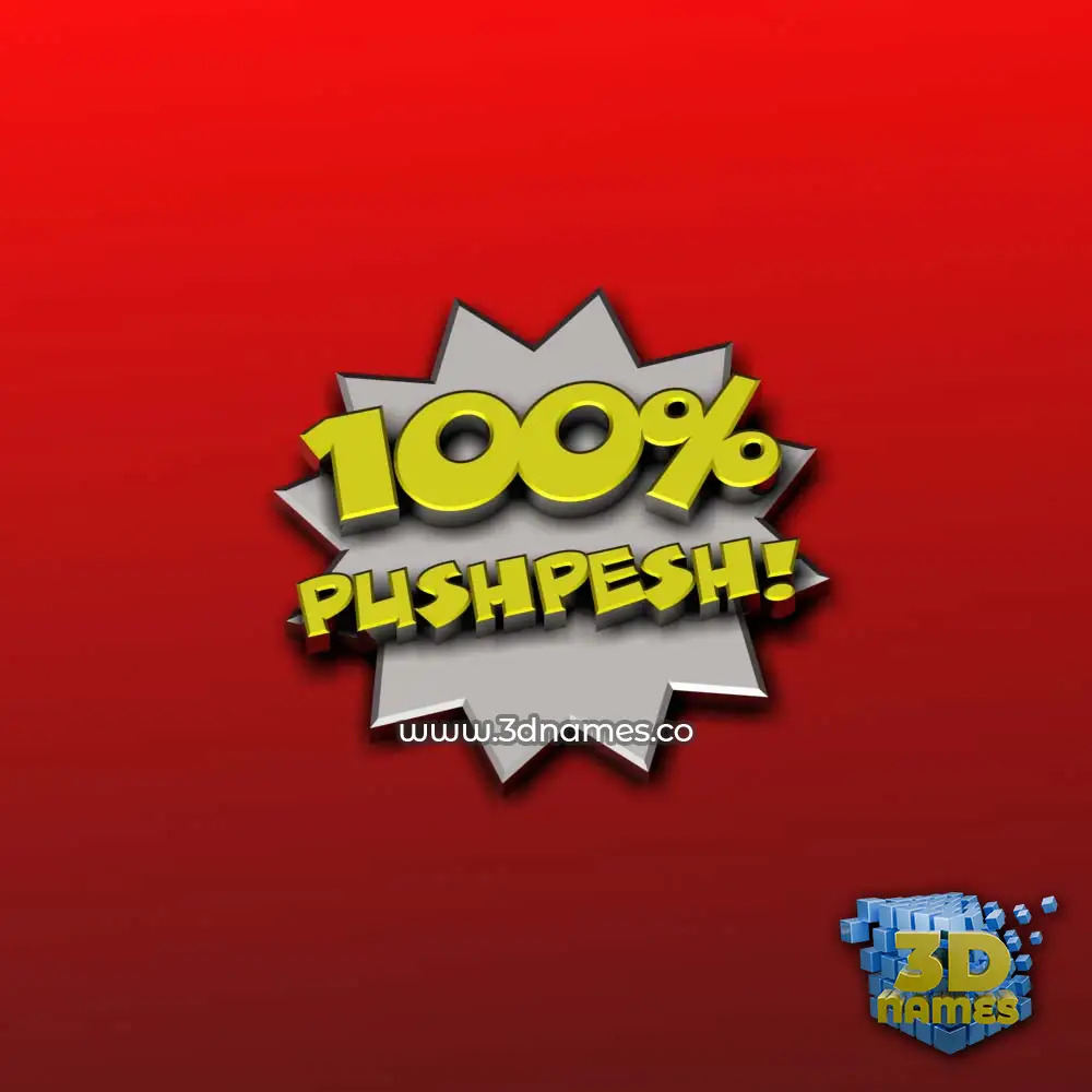 pushpesh in 100 Percent style - 3D name wallpaper