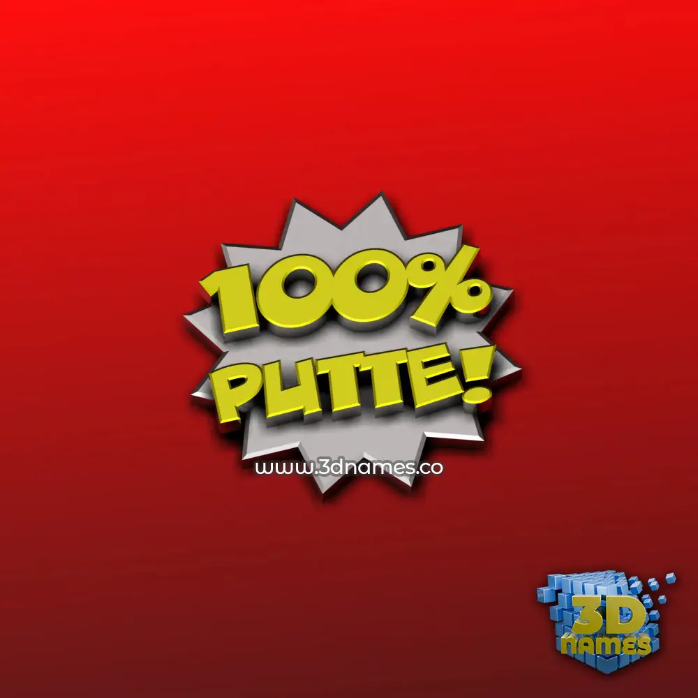 putte in 100 Percent style - 3D name wallpaper