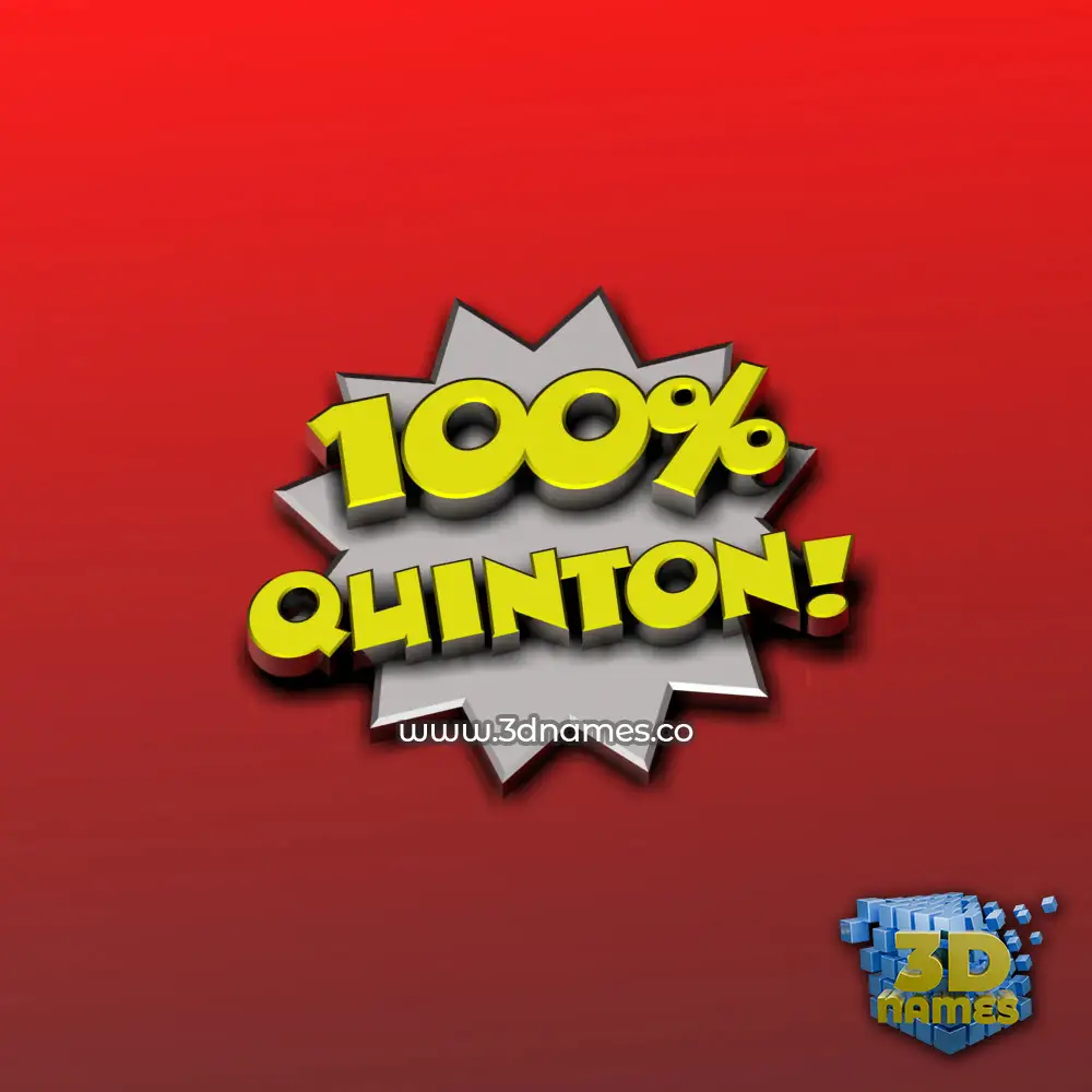 quinton in 100 Percent style - 3D name wallpaper