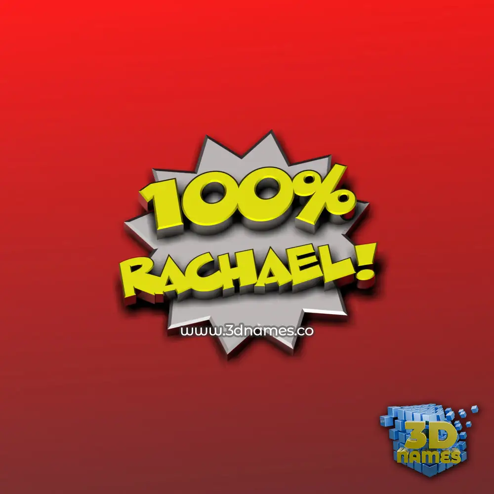 rachael in 100 Percent style - 3D name wallpaper