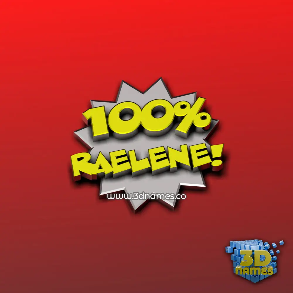 raelene in 100 Percent style - 3D name wallpaper