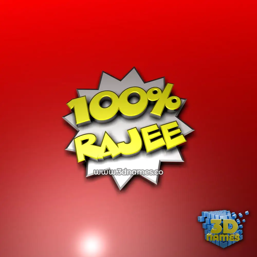 rajee in 100 Percent style - 3D name wallpaper