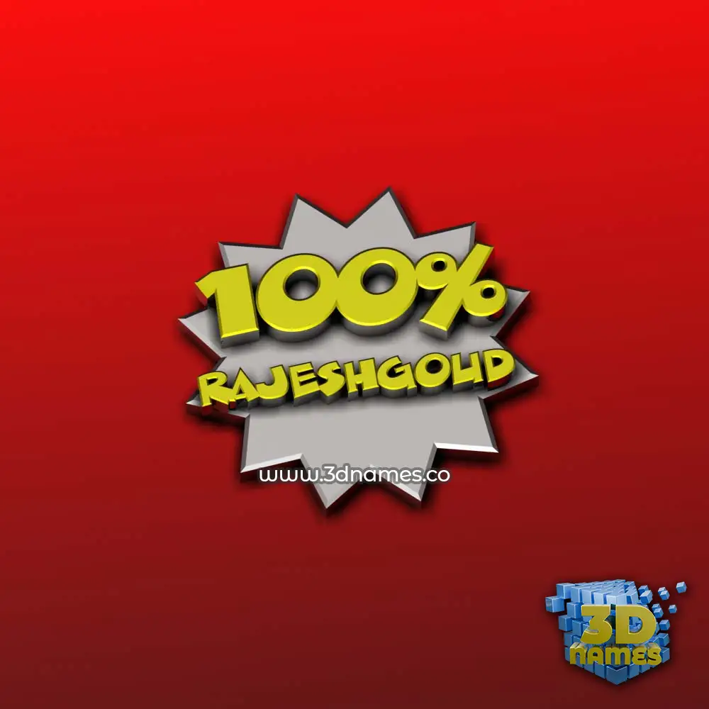 rajeshgoud in 100 Percent style - 3D name wallpaper