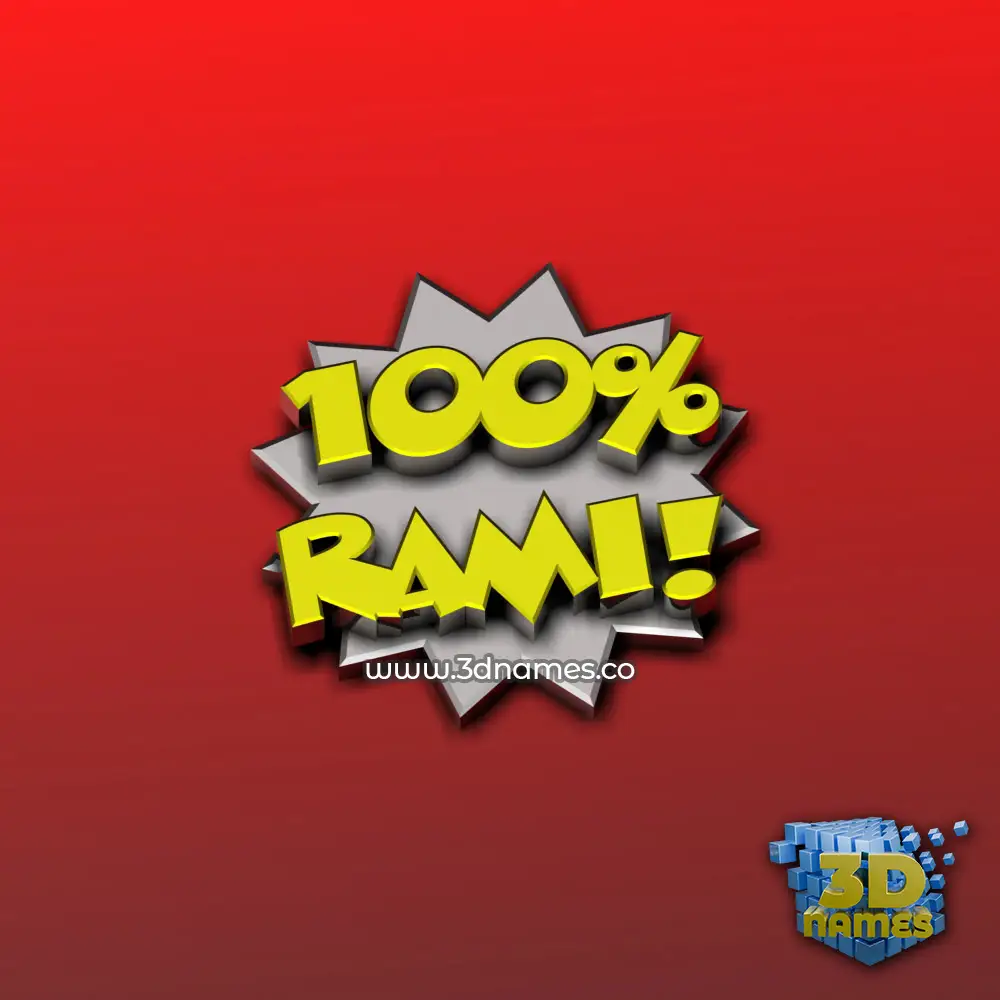 rami in 100 Percent style - 3D name wallpaper
