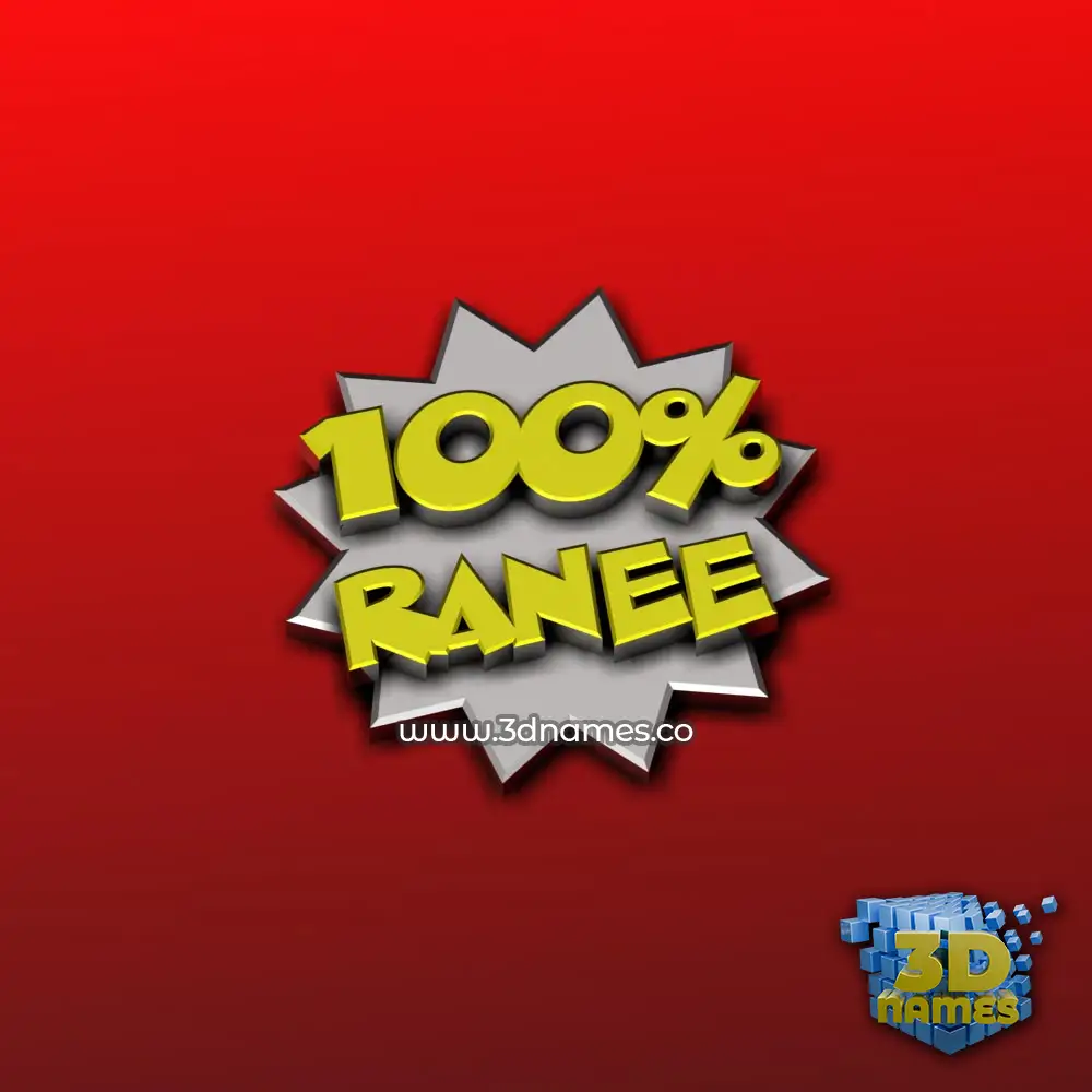 ranee in 100 Percent style - 3D name wallpaper