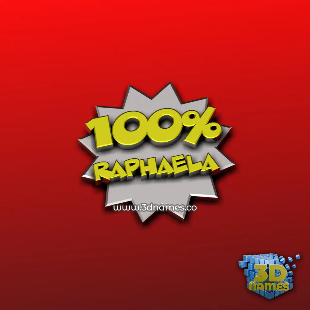raphaela in 100 Percent style - 3D name wallpaper