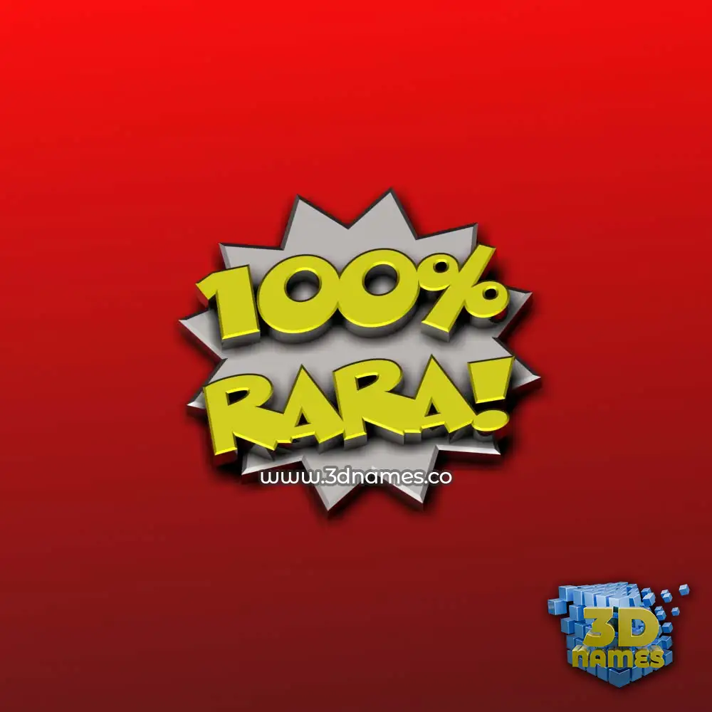 rara in 100 Percent style - 3D name wallpaper
