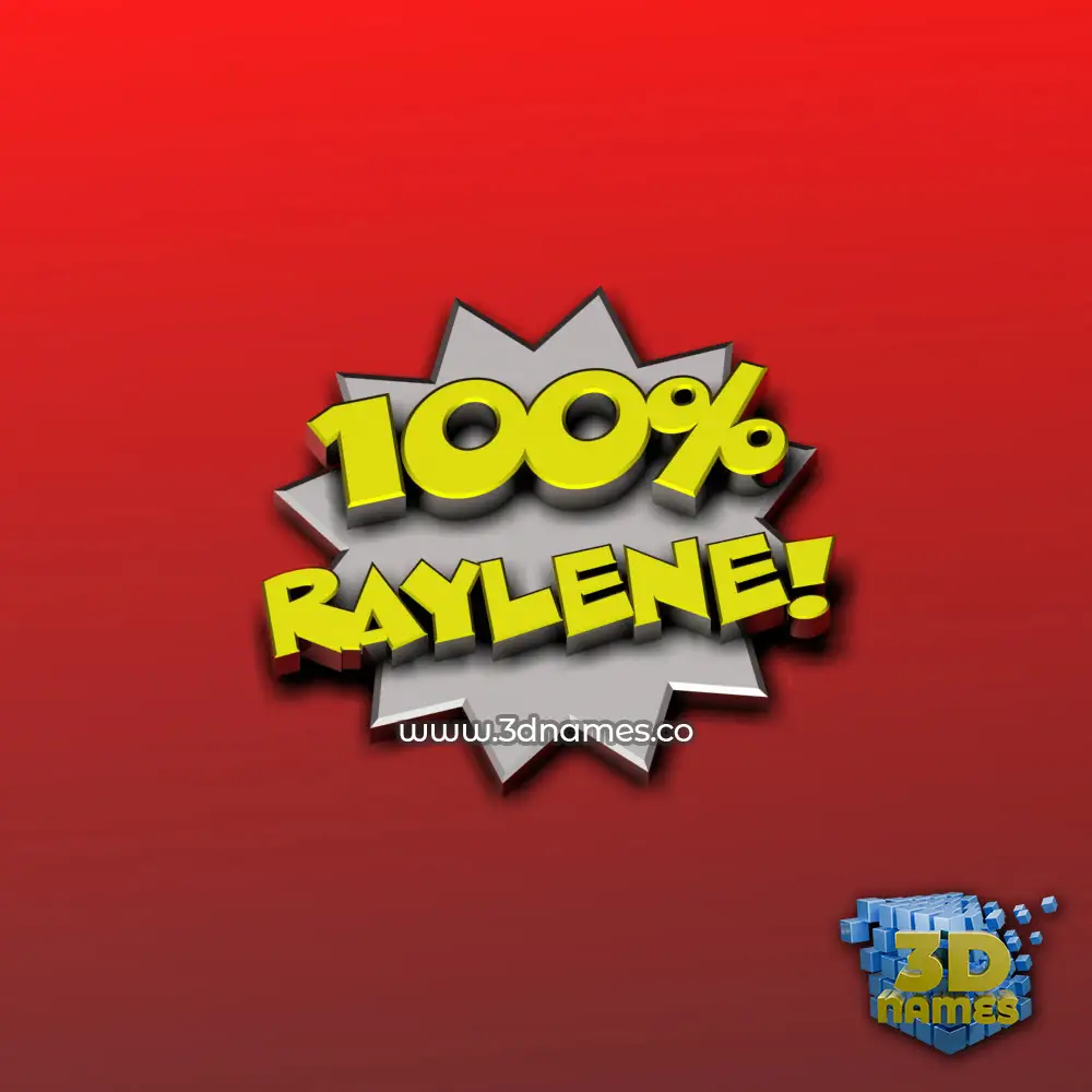 raylene in 100 Percent style - 3D name wallpaper