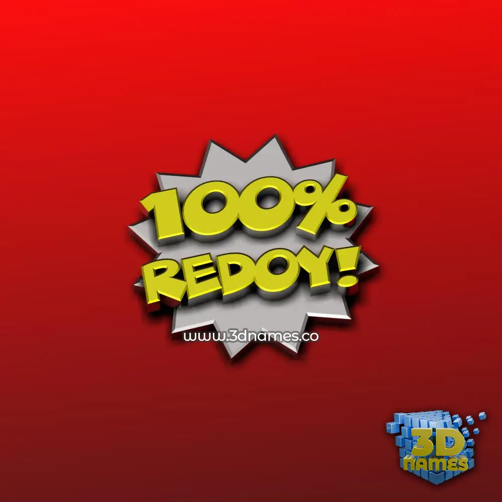 redoy in 100 Percent style - 3D name wallpaper