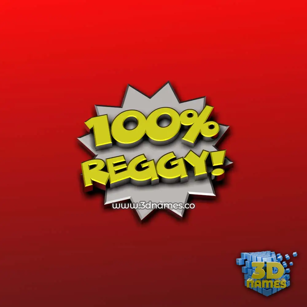reggy in 100 Percent style - 3D name wallpaper