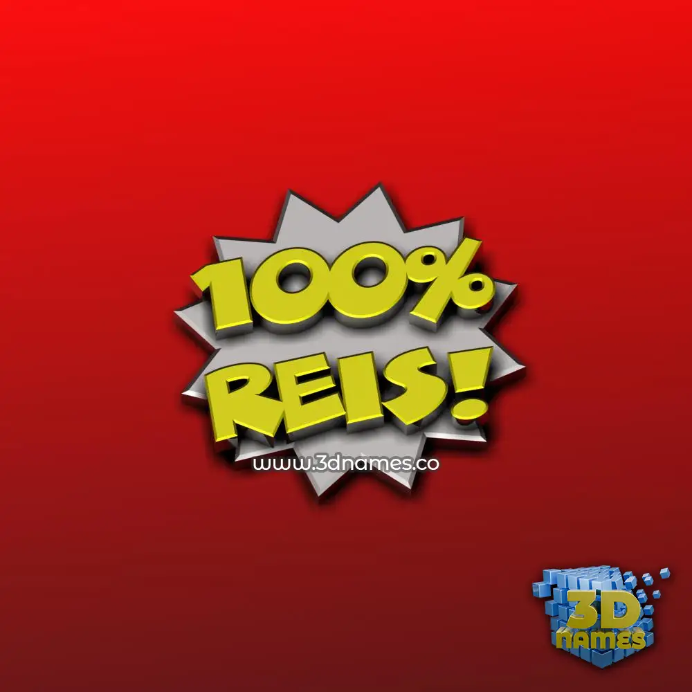 reis in 100 Percent style - 3D name wallpaper