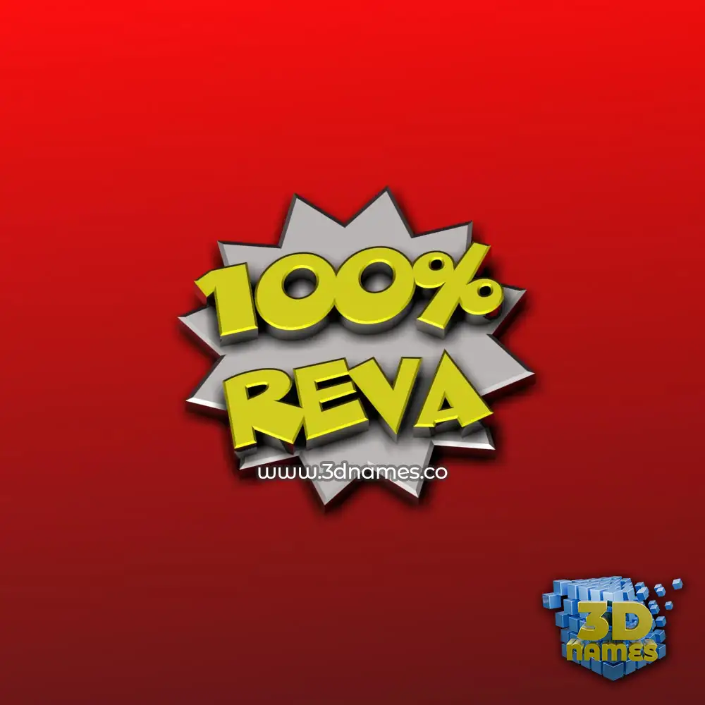 reva in 100 Percent style - 3D name wallpaper