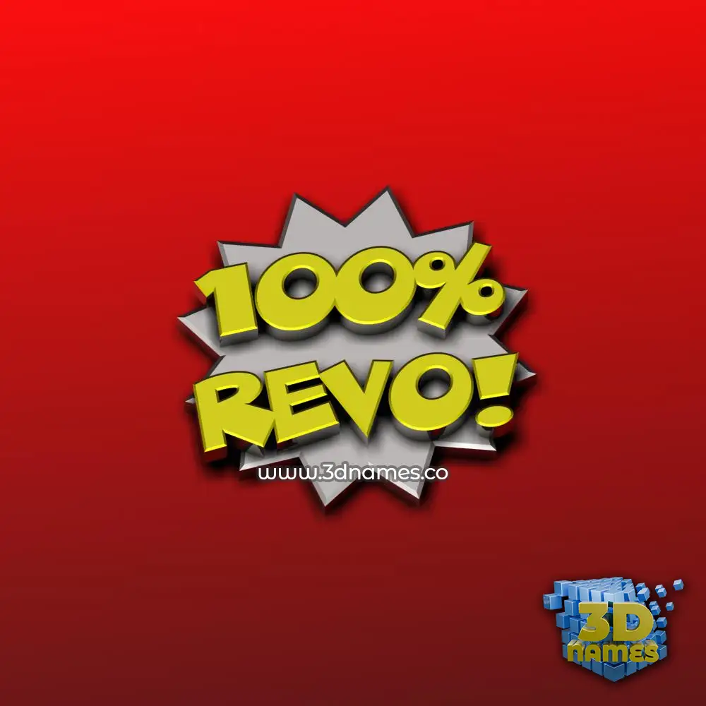 revo in 100 Percent style - 3D name wallpaper