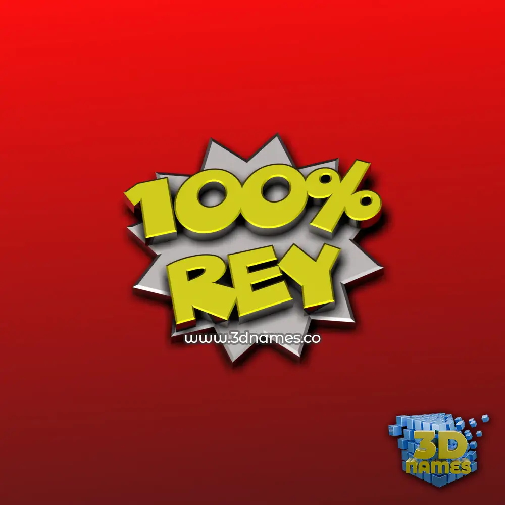 rey in 100 Percent style - 3D name wallpaper