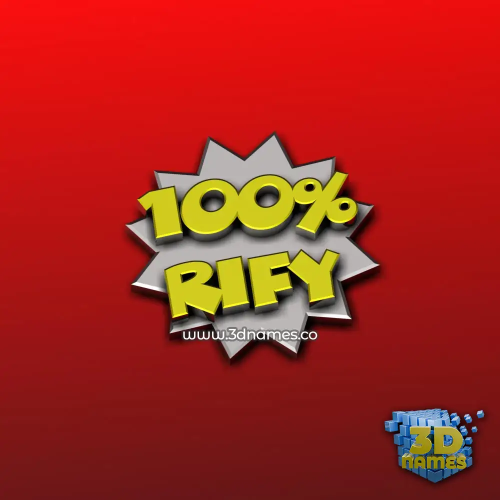rify in 100 Percent style - 3D name wallpaper