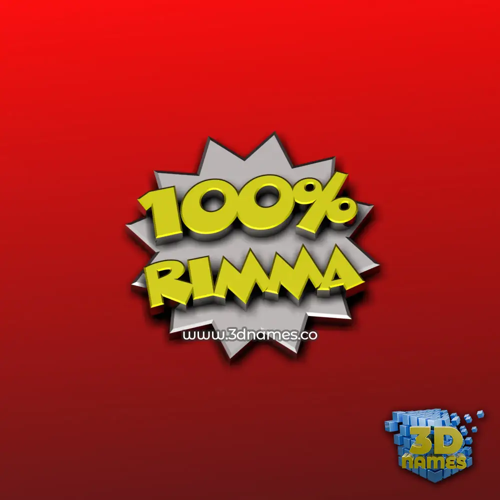 rimma in 100 Percent style - 3D name wallpaper